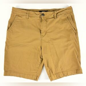 Aero Men's Khaki Flat Front Shorts Size 33